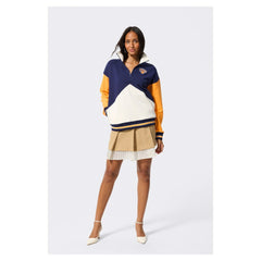 Navy/White New York Knicks Terez Unisex Colorblock Quarter-Zip Pullover | NBA