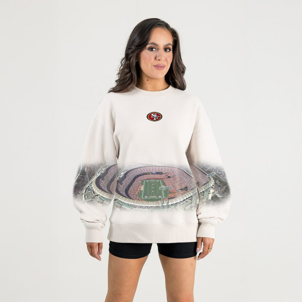 San Francisco 49ers Gameday Couture Women's Power Move Stadium Premium Drop Shoulder Sweatshirt | NFL Online