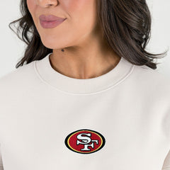 San Francisco 49ers Gameday Couture Women's Power Move Stadium Premium Drop Shoulder Sweatshirt | NFL Online
