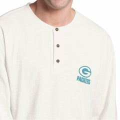 Green Bay Packers Margaritaville Island Reserve Long Sleeve Slub Henley Shirt | NFL On sale