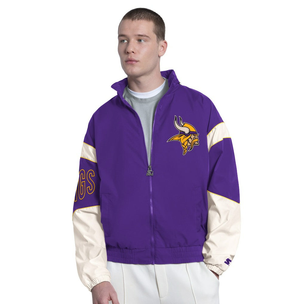 Minnesota Vikings Starter The Gust Full-Zip Hooded Jacket | NFL Hot
