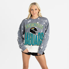 Jacksonville Jaguars Gameday Couture Women's Arch Rivals Faded Wash Sweatshirt | NFL Sale