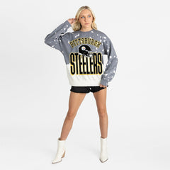 Pittsburgh Steelers Gameday Couture Women's Arch Rivals Faded Wash Sweatshirt | NFL On sale