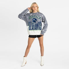 Seattle Seahawks Gameday Couture Women's Arch Rivals Faded Wash Sweatshirt | NFL On sale