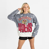 San Francisco 49ers Gameday Couture Women's Arch Rivals Faded Wash Sweatshirt | NFL US