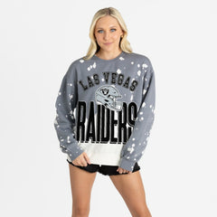 Las Vegas Raiders Gameday Couture Women's Arch Rivals Faded Wash Sweatshirt | NFL Discount