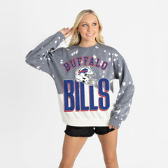 Buffalo Bills Gameday Couture Women's Arch Rivals Faded Wash Sweatshirt | NFL On sale