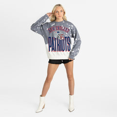 New England Patriots Gameday Couture Women's Arch Rivals Faded Wash Sweatshirt | NFL Online