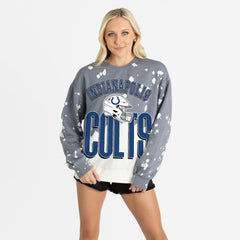 Indianapolis Colts Gameday Couture Women's Arch Rivals Faded Wash Sweatshirt | NFL New