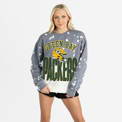 Green Bay Packers Gameday Couture Women's Arch Rivals Faded Wash Sweatshirt | NFL US