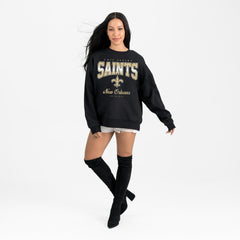 New Orleans Saints Gameday Couture Women's Powerhouse Play Premium Fleece Sweatshirt | NFL On sale