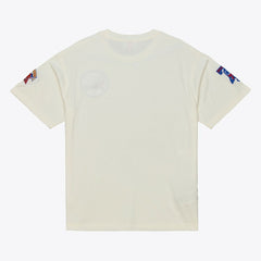 Cream Philadelphia 76ers Hardwood Classics Chainstitch Premium T-Shirt | NBA