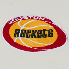 Cream Houston Rockets Hardwood Classics Chainstitch Premium T-Shirt | NBA