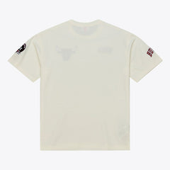 Cream Chicago Bulls Hardwood Classics Chainstitch Premium T-Shirt sale | NBA