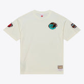 Cream Memphis Grizzlies Hardwood Classics Chainstitch Premium T-Shirt | NBA