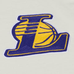 Cream Los Angeles Lakers Hardwood Classics Chainstitch Premium T-Shirt | NBA