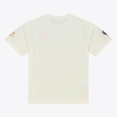 Cream New York Knicks Hardwood Classics Chainstitch Premium T-Shirt | NBA
