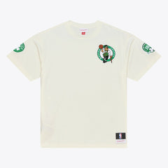 Cream Boston Celtics Hardwood Classics Chainstitch Premium T-Shirt | NBA
