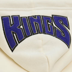 Cream Sacramento Kings Hardwood Classics Chainstitch Premium Fleece Hoodie | NBA