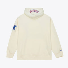 Cream Philadelphia 76ers Hardwood Classics Chainstitch Premium Fleece Hoodie | NBA