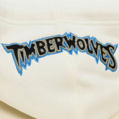 Cream Minnesota Timberwolves Hardwood Classics Chainstitch Premium Fleece Hoodie | NBA