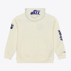 Cream Utah Jazz Hardwood Classics Chainstitch Premium Fleece Hoodie | NBA
