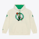 Cream Boston Celtics Hardwood Classics Chainstitch Premium Fleece Hoodie | NBA