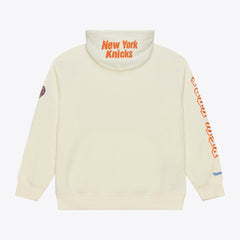 Cream New York Knicks Hardwood Classics Chainstitch Premium Fleece Hoodie | NBA