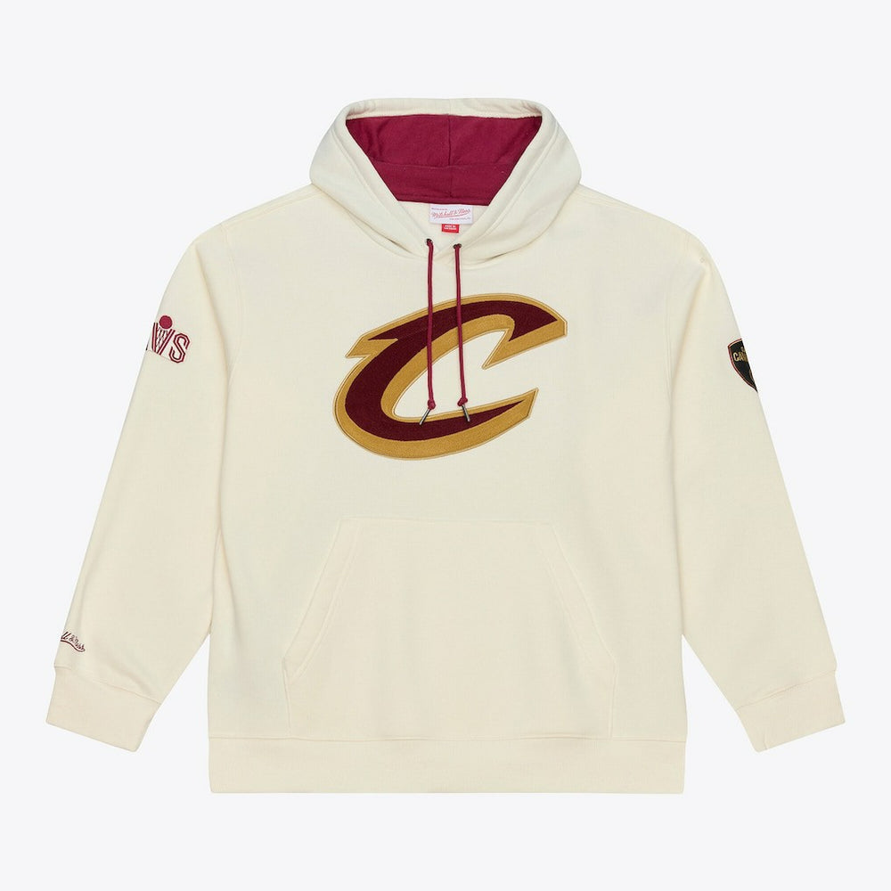 Cream Cleveland Cavaliers Hardwood Classics Chainstitch Premium Fleece Hoodie sale | NBA
