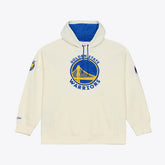 Cream Golden State Warriors Hardwood Classics Chainstitch Premium Fleece Hoodie sale | NBA