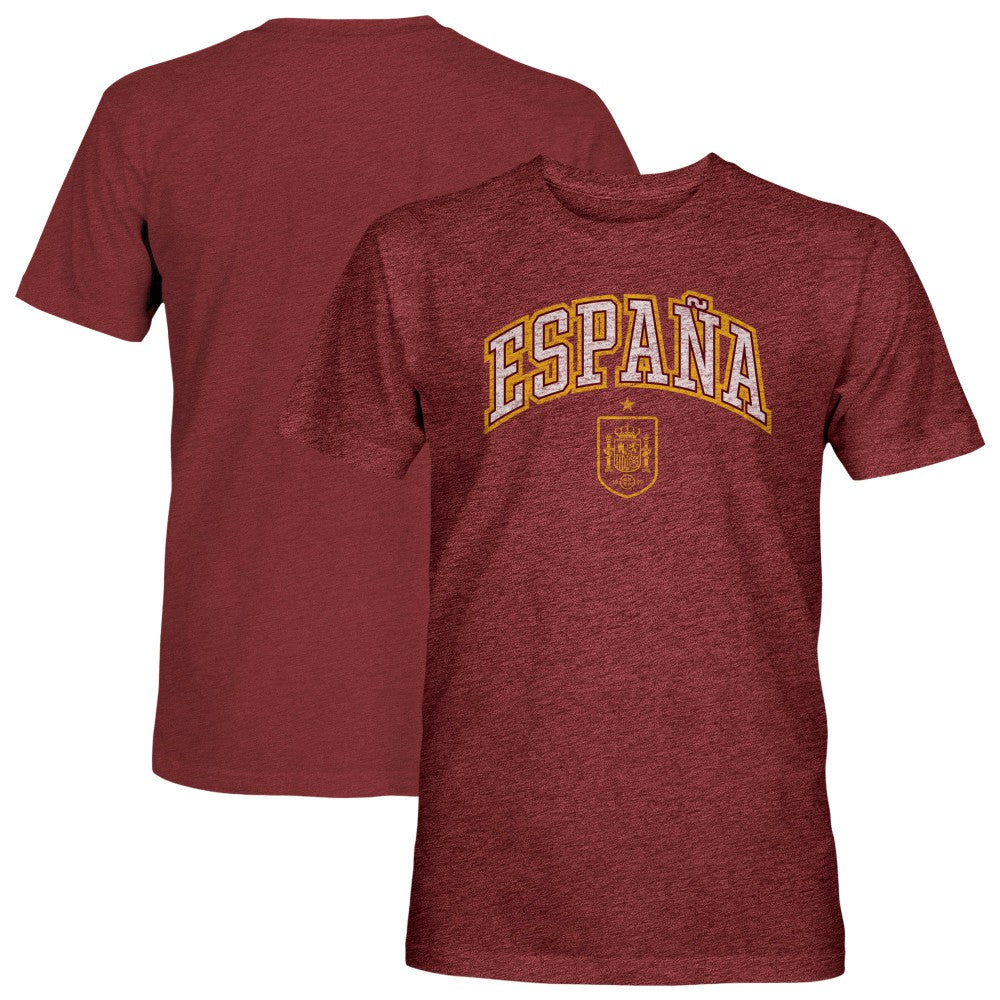 Spain National Team 1863FC Athletic Wordmark Vintage Tri-Blend T-Shirt