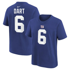 New York Giants Jaxson Dart Youth Name & Number T-Shirt | NFL Discount