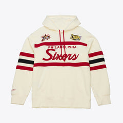 Cream Philadelphia 76ers Hardwood Classics 76 Originals Collection Head Coach Hoodie sale | NBA
