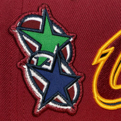 Wine/Gold Cleveland Cavaliers x Billie Eilish Hardwood Classics Patch Snapback Hat sale | NBA