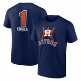 Carlos Correa Houston Astros Fastball Player Name & Number T-Shirt - MLB T-shirts