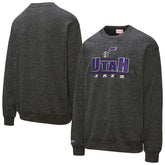 Black Utah Jazz Throw It Back Fleece Sweatshirt | NBA