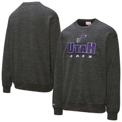 Black Utah Jazz Throw It Back Fleece Sweatshirt | NBA
