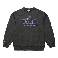 Black Utah Jazz Throw It Back Fleece Sweatshirt | NBA