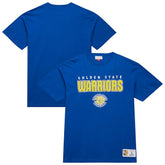 Royal Golden State Warriors Hardwood Classics Throw It Back Premium T-Shirt sale | NBA