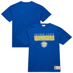 Royal Golden State Warriors Hardwood Classics Throw It Back Premium T-Shirt sale | NBA