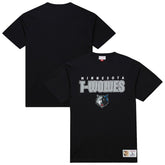 Black Minnesota Timberwolves Hardwood Classics Throw It Back Premium T-Shirt | NBA