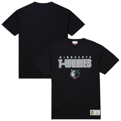 Black Minnesota Timberwolves Hardwood Classics Throw It Back Premium T-Shirt | NBA