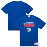 Royal Philadelphia 76ers Hardwood Classics Throw It Back Premium T-Shirt | NBA