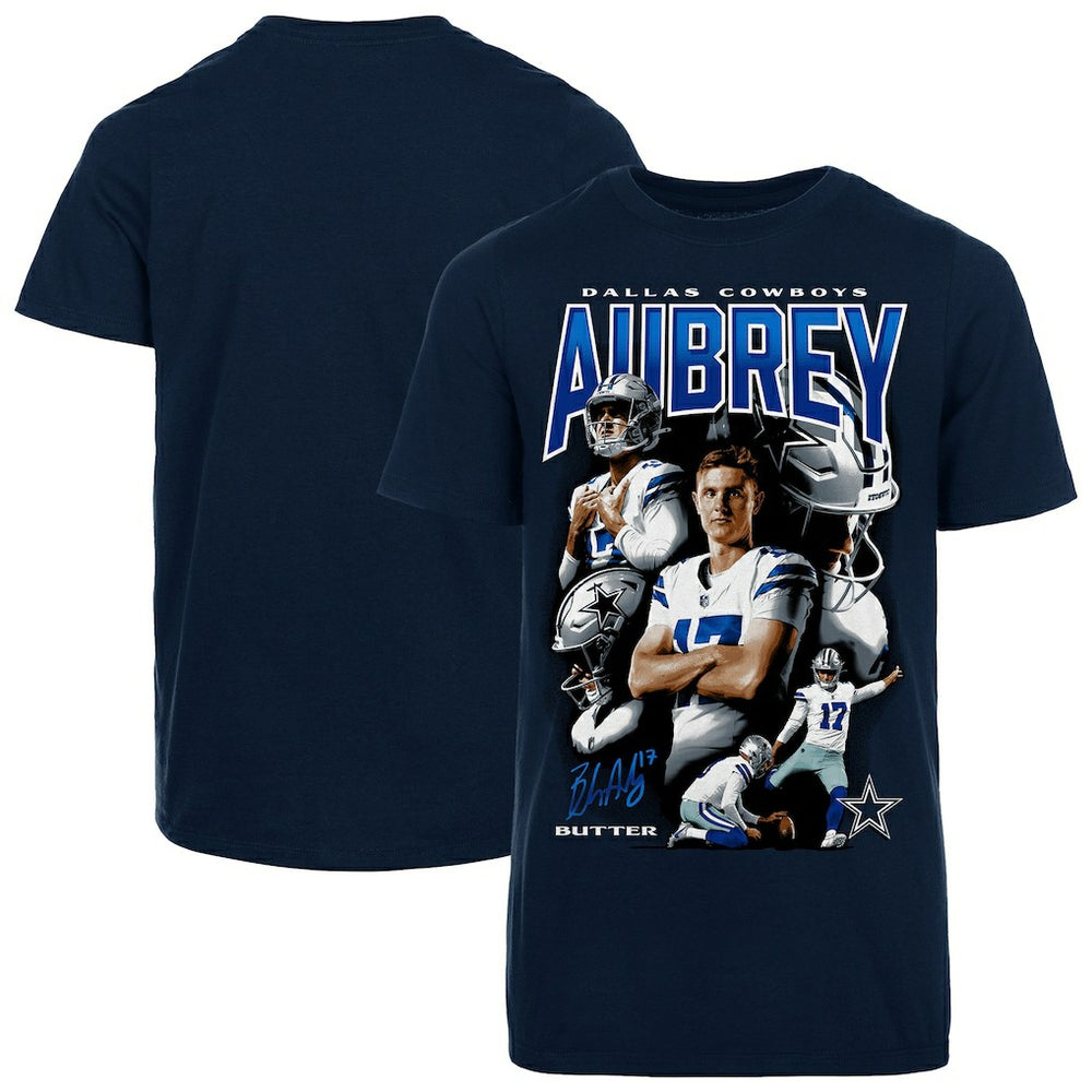 Dallas Cowboys Brandon Aubrey Youth Collage T-Shirt | NFL Outlet