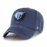 Navy Memphis Grizzlies '47 Weathered Clean Up Adjustable Hat | NBA