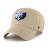 Khaki Memphis Grizzlies '47 Logo Clean Up Adjustable Hat | NBA