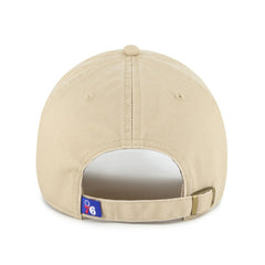 Khaki Philadelphia 76ers '47 Logo Clean Up Adjustable Hat | NBA