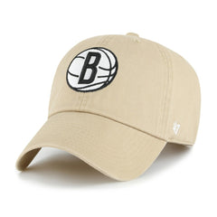 Khaki Brooklyn Nets '47 Logo Clean Up Adjustable Hat | NBA