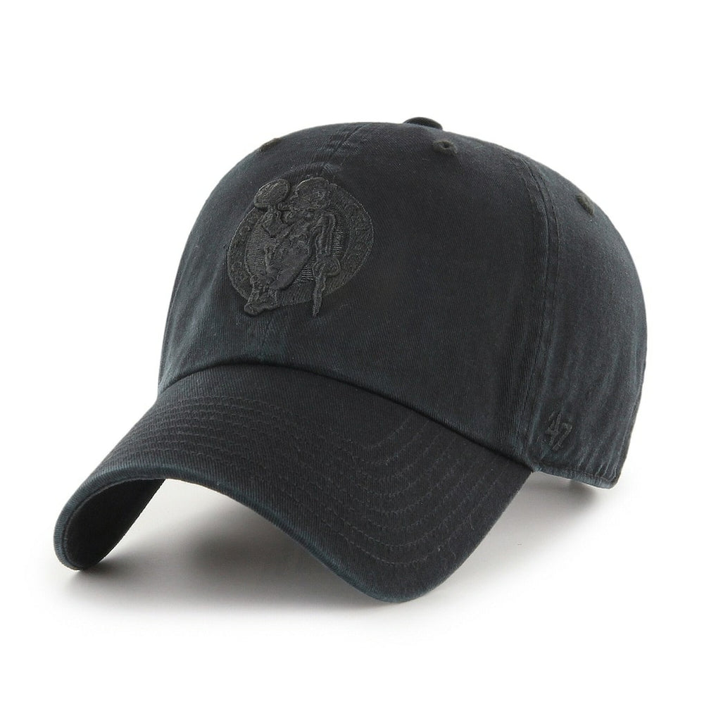 Boston Celtics '47 Black on Black Clean Up Adjustable Hat | NBA