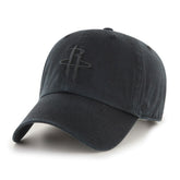 Houston Rockets '47 Black on Black Clean Up Adjustable Hat | NBA